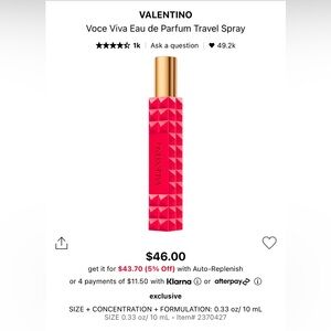 NIB Voca viva Eau de parfum Travel spray